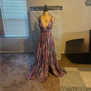 Elegant Multicolor Evening Gown